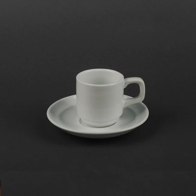 Набір кавовий 2 предмети чашка 90мл та блюдце фарфор Helios HR1326